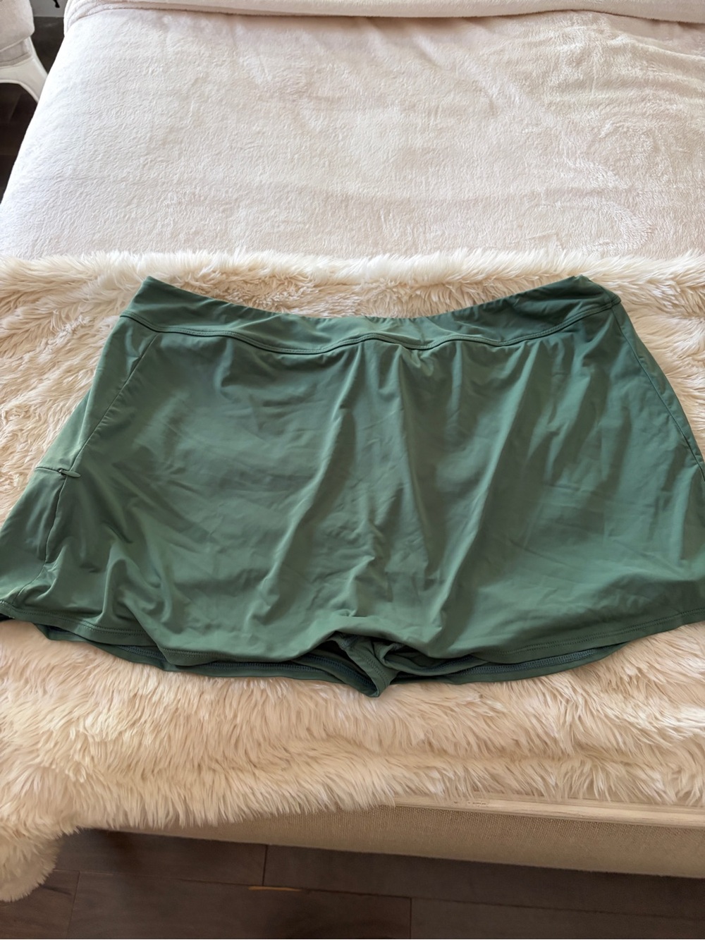 Jantzen swim skirt skort 18 xxl green boy shorts